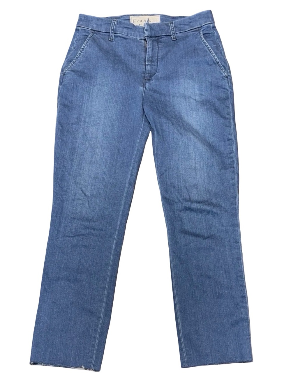 Frank & Eileen Women’s Wicklow Raw Hem Blue Denim Jeans Size 4 - Picture 2 of 10